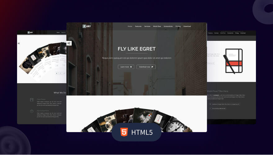 Egret HTML5 Free Landing Page